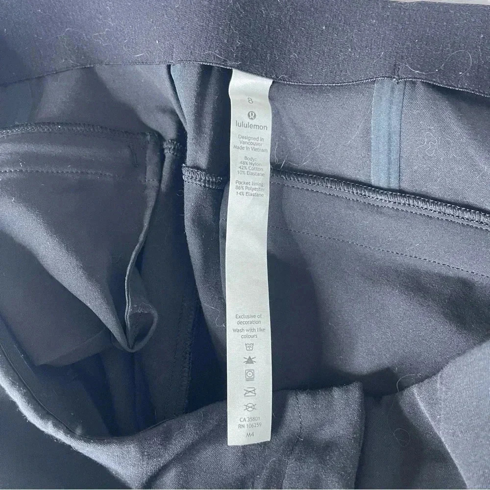 Lululemon Black In Power Mid Rise Crop Pants Size 8 - Picture 5 of 7